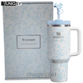 Stanley X LoveShackFancy Holiday 40 OZ Tumbler - Coquette Bow Winter Ice
